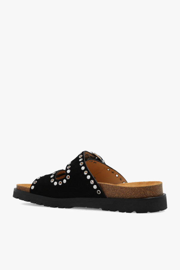 Dsquared2 lace-up leather boots - Black Suede slides